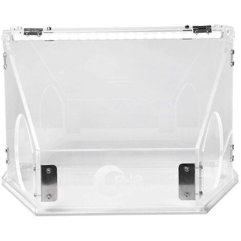 Boîte à poussière de meulage avec couvercle anti-poussière transparent pour polisseuse -- (1/5)
