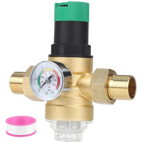 Régulateur de pression d'eau avec manomètre et filtre à eau --- (1/5)