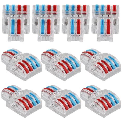 10 connecteurs de câble compacts rapides NC-422 transparents (1/5)