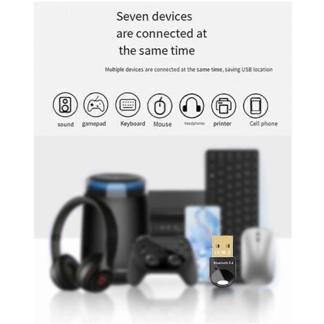 Adaptateur Bluetooth sans fil pour PC Bluetooth 5.4 USB A-- (1/5)