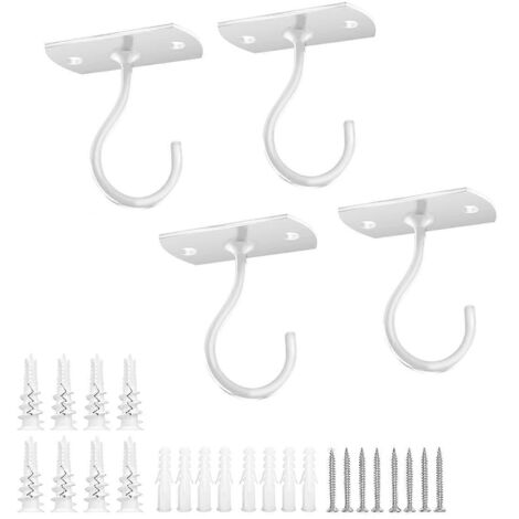 Crochets de plafond pour plantes suspendues, crochets pour plantes pour suspendre les mangeoires à oiseaux -- (1/5)