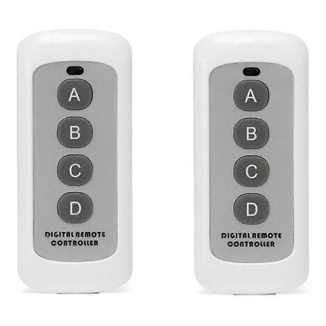 Télécommande sans fil RF 433 MHz, blanche, à 4 boutons. (1/5)