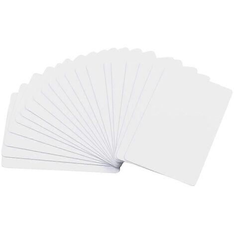 Lot de 20 cartes PVC vierges de qualité supérieure, CR80, épaisseur 30 mil, qualité graphique -- (1/5)