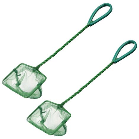 Épuisette de pêche portable à long manche, accessoires carrés pour aquarium --- (1/5)