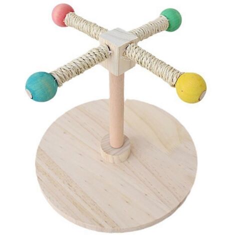 Accessoires pour oiseaux perroquets : roulements à billes rotatifs, chevaux en bois, jouets -- (1/5)
