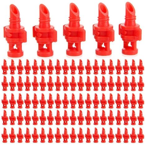 Lot de 100 buses de brumisation à 360° pour système d'irrigation de jardin. (1/5)