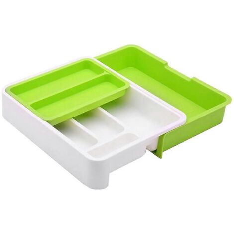 Boîte de tri séparée pour vaisselle, tiroir, organisateur d'étagère de cuisine-B-- (1/5)