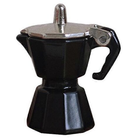 Mini cafetière noire pour scène miniature - (1/5)