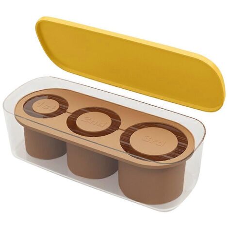 Bac à glaçons en silicone avec couvercle pour faire des glaçons, (marron)-- (1/5)