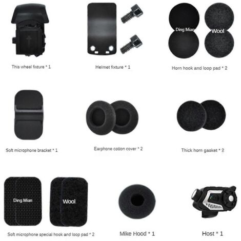Intercom Bluetooth pour casque de moto avec caméra 2K, C-- (1/5)