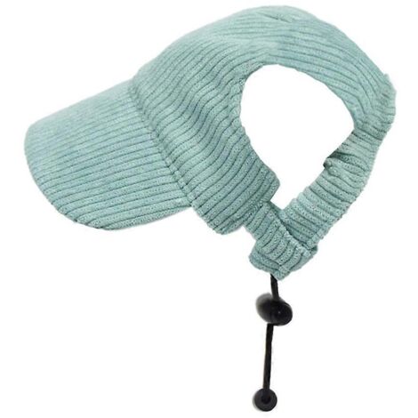 Chapeau de soleil cyan pour chien, idéal pour les voyages et le camping en plein air. (1/5)