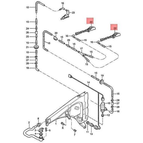 Buse de lave-glace avant pour voiture 95562807703 pour 2007-2010--