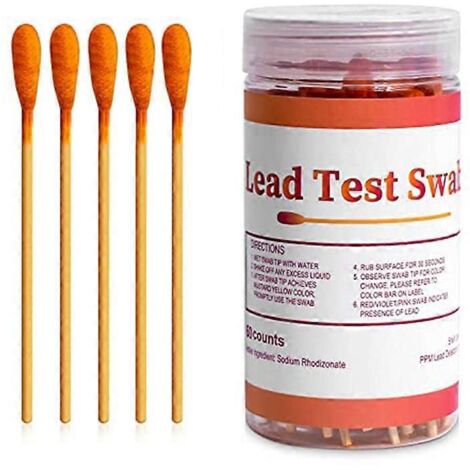 Kit de test de peinture au plomb : 60 écouvillons pour test de plomb