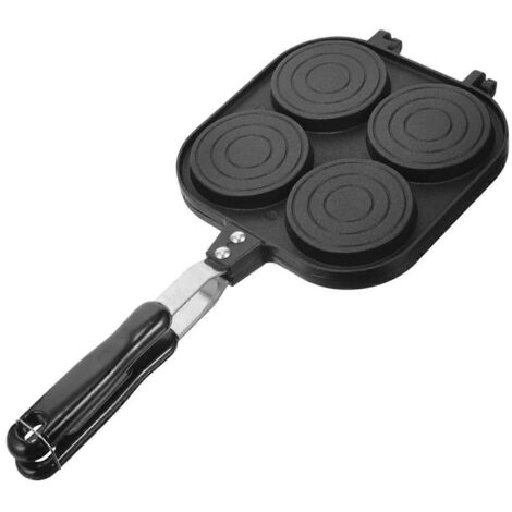 Poêle à tarte à roue, mini-poêle à frire, poêle à crêpes double face --- (1/5)