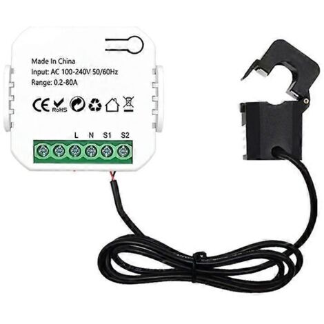 Compteur d'énergie WiFi Tuya Smart Life 80A avec transformateur de courant-- (1/5)