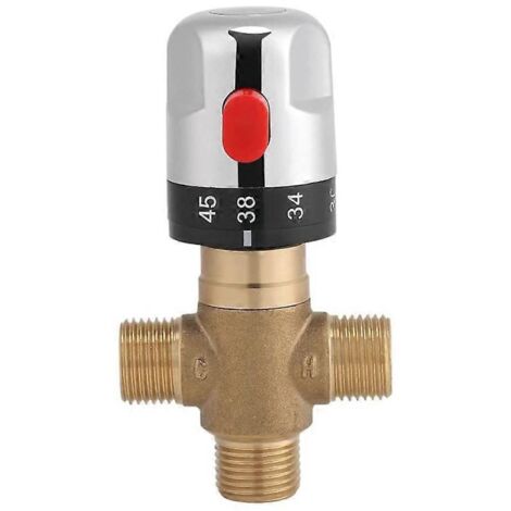 Mitigeur thermostatique en laiton massif G1/2 pour la commande de système de douche-- (1/5)