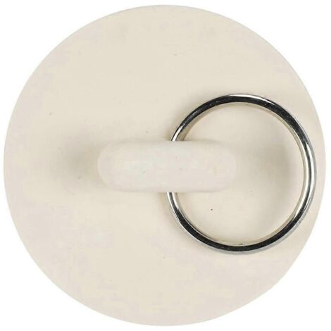 Bouchon de lavabo/baignoire en caoutchouc blanc de 2,5 cm (1 pouce), bouchon de tuyau d'évacuation d'évier-- (1/5)
