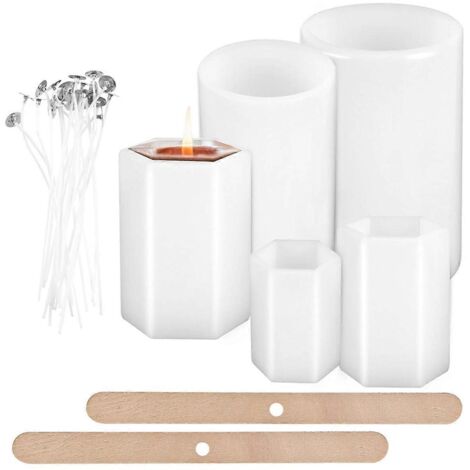 Moule à bougie en silicone, pour la fabrication de bougies, moule pour fabriquer soi-même ses bougies --- (1/5)