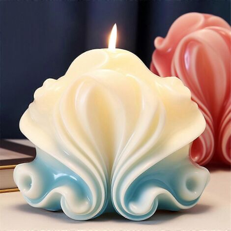 Moule en silicone 3D en forme de coquillage pour bougies, gâteaux et chocolats, D-- (1/5)