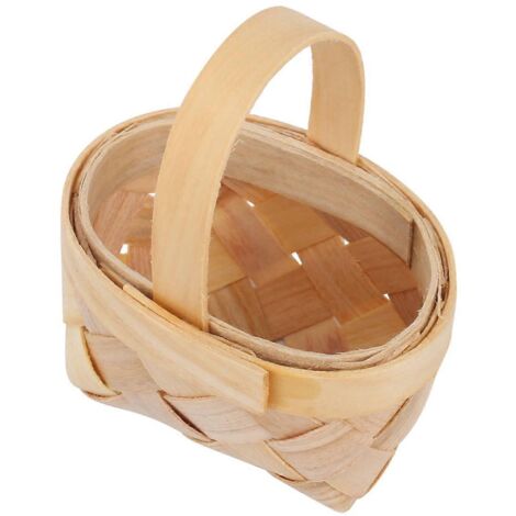 Lot de 4 paniers tressés avec anse, paniers pour demoiselles d'honneur, cadeaux de fête. (1/5)