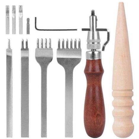 Ensemble d'outils pour le travail du cuir : Polisseuse de bords de cuir, Rainureuse à cuir (1/5)