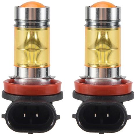 2 x Phares antibrouillard jaunes haute puissance 100 W H11 à 20 LED (1/5)