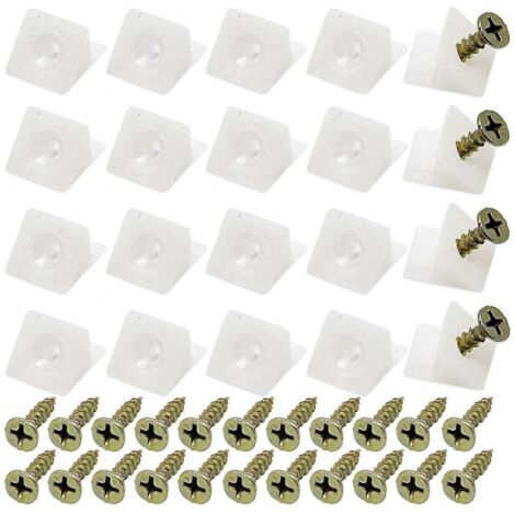 50 supports de tiroir avec vis pour meubles (1/5)