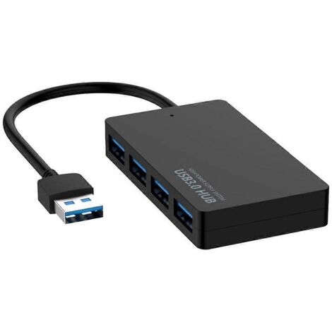 Hub USB 3.0 haute vitesse 5 Gbit/s à 4 ports, adaptateur répartiteur USB pour PC (1/5)