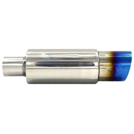 Silencieux d'échappement arrière universel en acier inoxydable pour voiture, 370 mm, bleu (1/5)