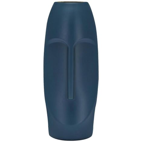 Nordic Minimalist PE Abstract Decorative Figue Head Shape Vase-Blue-- (1/5)