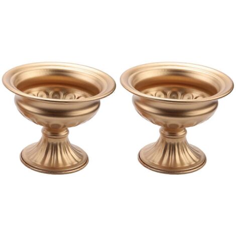 Metal Elegant Vase for Wedding Party Decor Anniversary (Golden,2 PCS)-- (1/5)