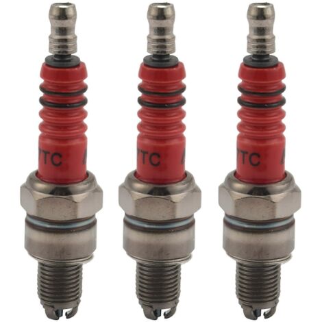3pcs A7TC, Triple Electrode for GY6 ATV Dirt Bikes Scooters-- (1/5)