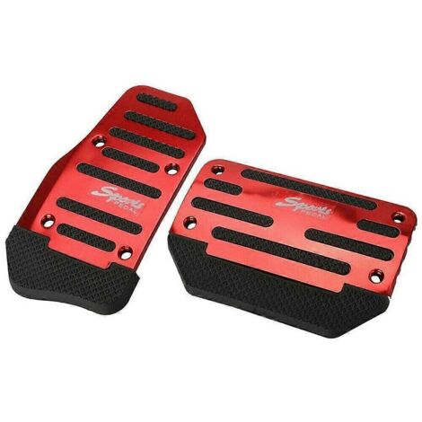 Universal Red Gas Pedal and Brake Pedal Cover for Transmission Car-- (1/5)