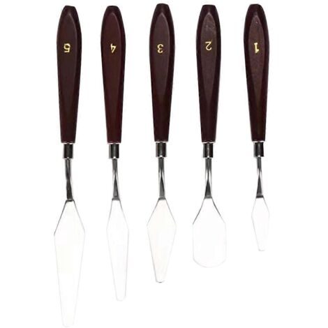 5Pcs Oil Painting Knife, Oil Acrylic Painting Tools for Color Mixing-- (1/5)