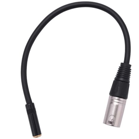 0. Wire 3 Pin Xlr Male to 3.5Mm Female Connector Microphone Adapter-- (1/5)