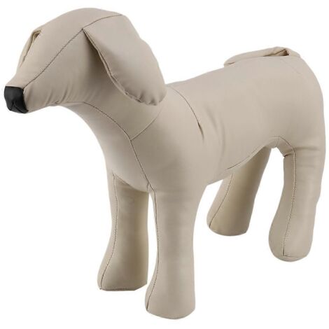 Leather Dog Mannequins Standing Position Toys White M-- (1/5)