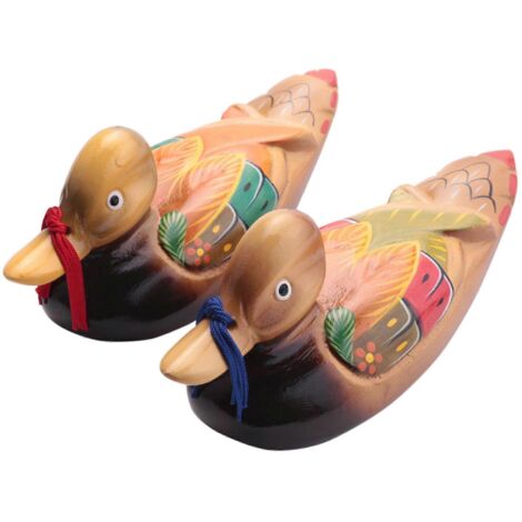 Cute Chinese Wooden and Duck Interior Room Decor , 2PCS-- (1/5)