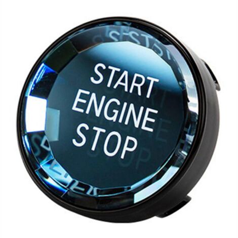 Car Cover One-Key Engine Start Stop Button Sticker Trim Black-- (1/5)