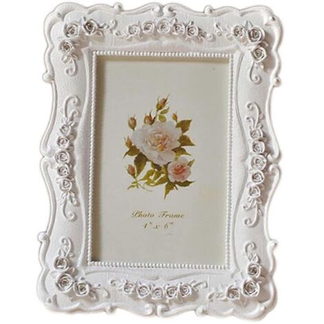 6 Inch Retro White Photo Frame Photo Display Photo Frame Poster-- (1/5)