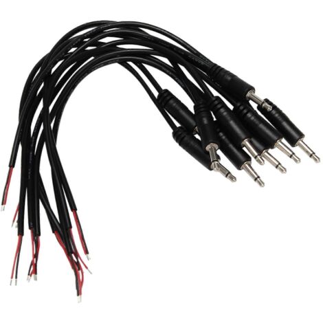 10Pcs Male Plug to Bare End 2 Pole Mono 1/8inch 3.5mm Jack Cable-- (1/5)