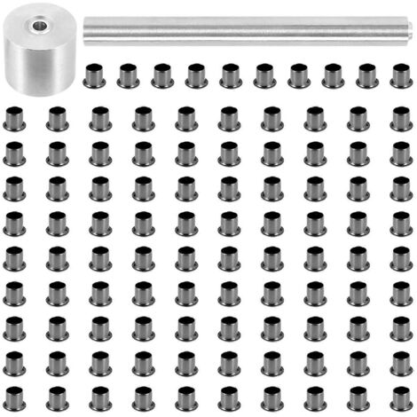 1Set Tools+100Pcs Rivets Installation Tools with Black Brass Nails-- (1/5)
