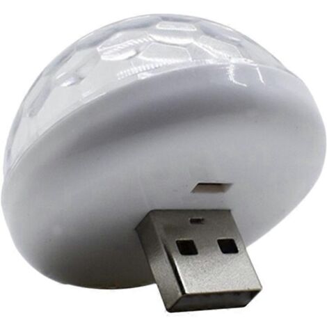 Multi-Color USB LED Car Interior Atmosphere Neon Sound Sensor Light--