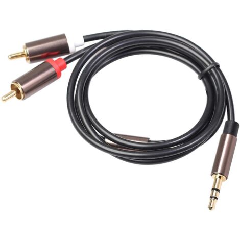 3.5Mm To 2Rca Audio Cable for Amplifiers Audio Car Aux Mobile Phone-- (1/5)