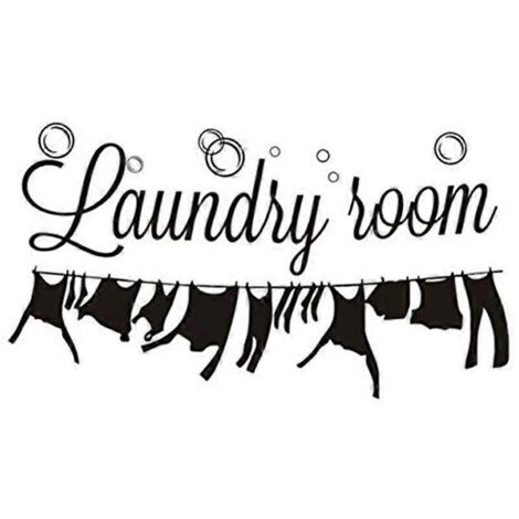 Laundry Room laundry room decoration wall stickers can remove black-- (1/5)