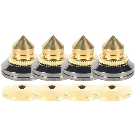 4PC 28x25mm Speakers Stand Feet Foot Pad Pure Copper Foot Nail-Silver- (1/5)