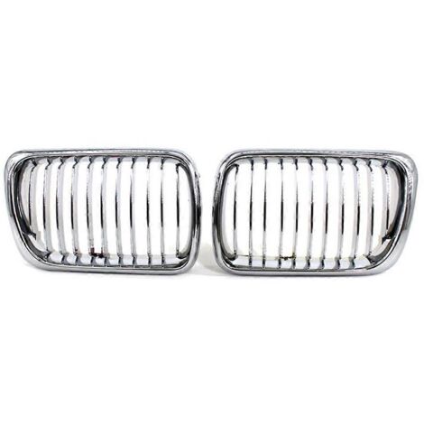 Car Kidney Grille for BMW 3 Series E36 1997-1999-Silver- (1/5)
