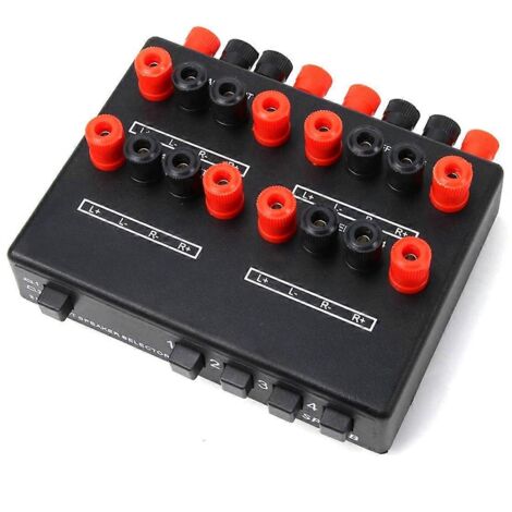 2-IN-4-OUT Audio Selector Amplifier Switcher Box Speaker SP-24B--
