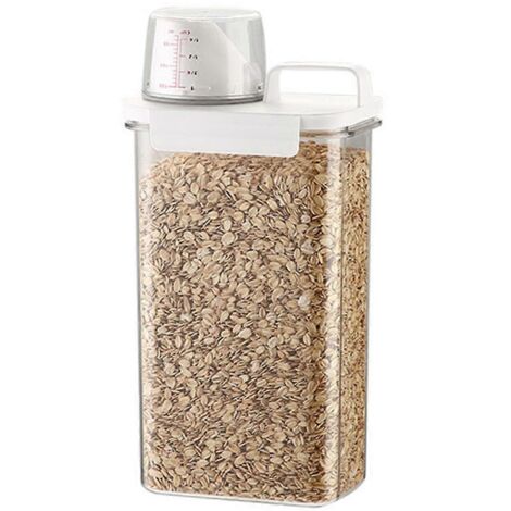 Sealed household grain storage box, transparent rice bucket,2300ml-- (1/5)