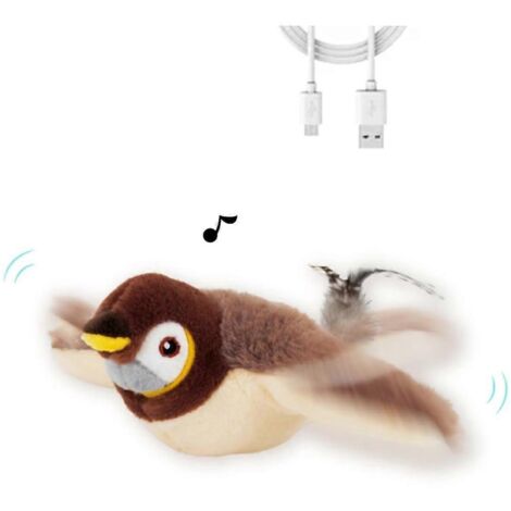 Interactive Chirping Bird Cat Toy Flapping Wings-Bird- (1/5)