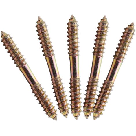 M8 x 70mm Double Ended Wood to Wood Furniture Fixing Dowel Screw 5Pcs-- (1/5)